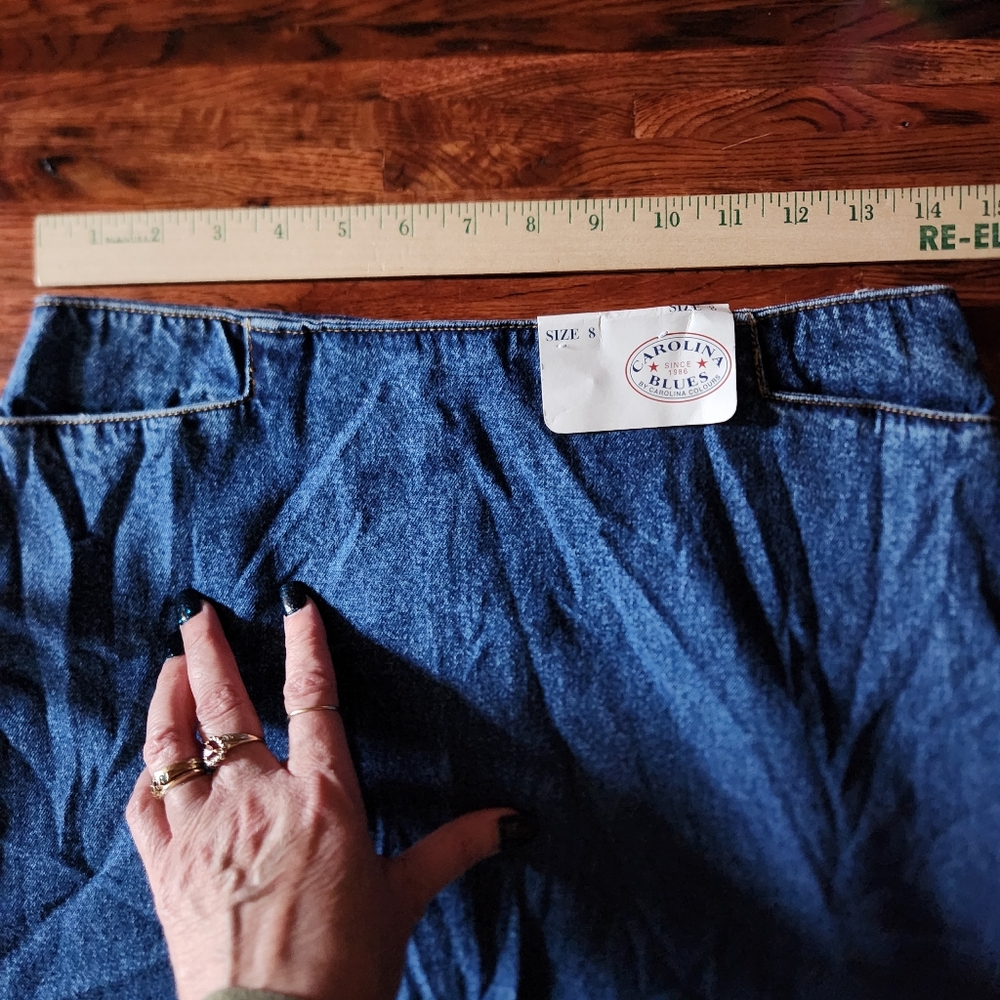 Vintage Carolina Blue Denim Skirt Size 8 - Picture 3 of 7